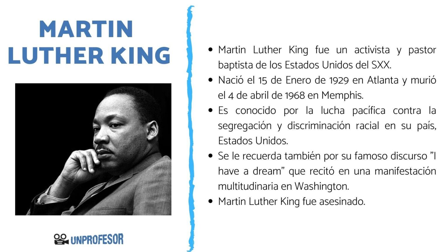 biography of martin luther king en ingles