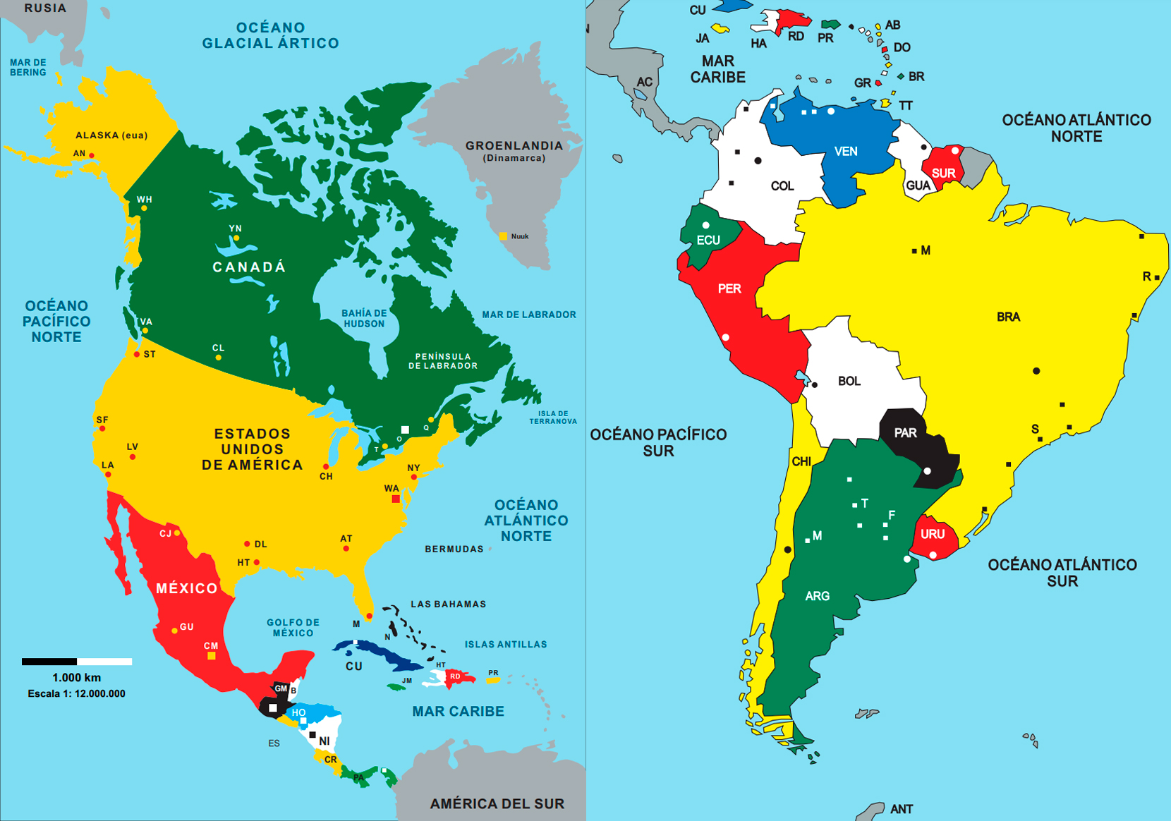 Mapa Del Continente Americano Con Nombres Y Capitales Sonian My Xxx Hot Girl 6764