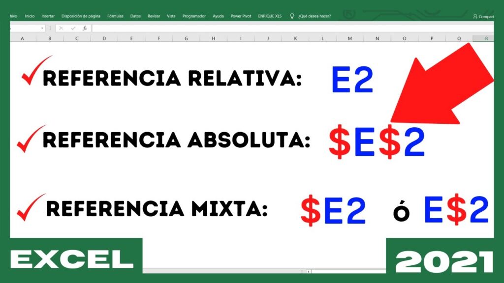 Que Es Una Referencia Relativa Absoluta Y Mixta En Excel